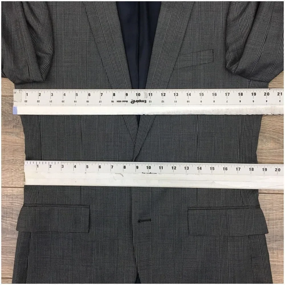 J CREW Mens Blazer Sport Coat Casual Jacket Size 38R 2 Button Wool Suit THOMPSON